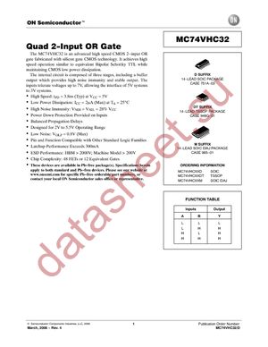 MC74VHC32DR2 datasheet  